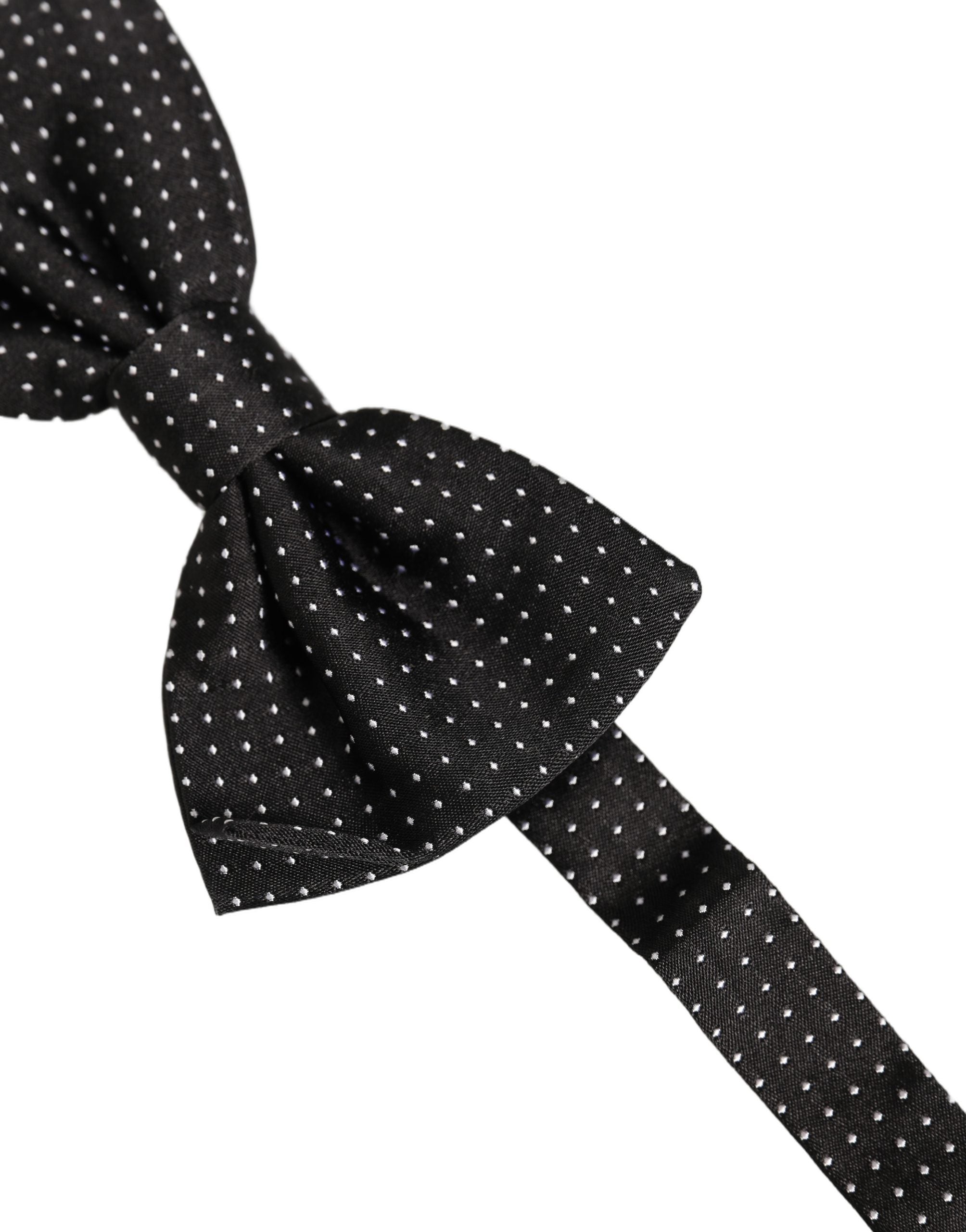 Dolce & Gabbana Black Polka Dot Silk Bow Tie - Timeless Elegance