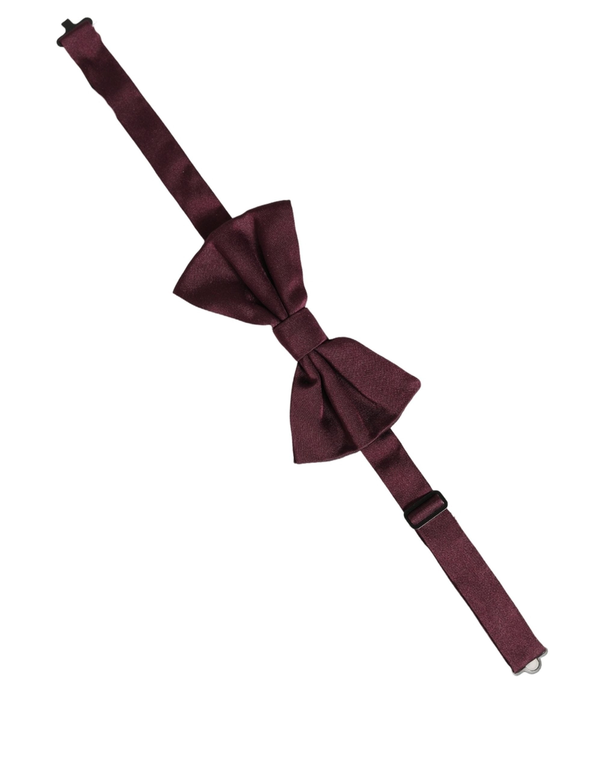 Dolce & Gabbana Silk Maroon Bow Tie - Exquisite Luxury Accessory