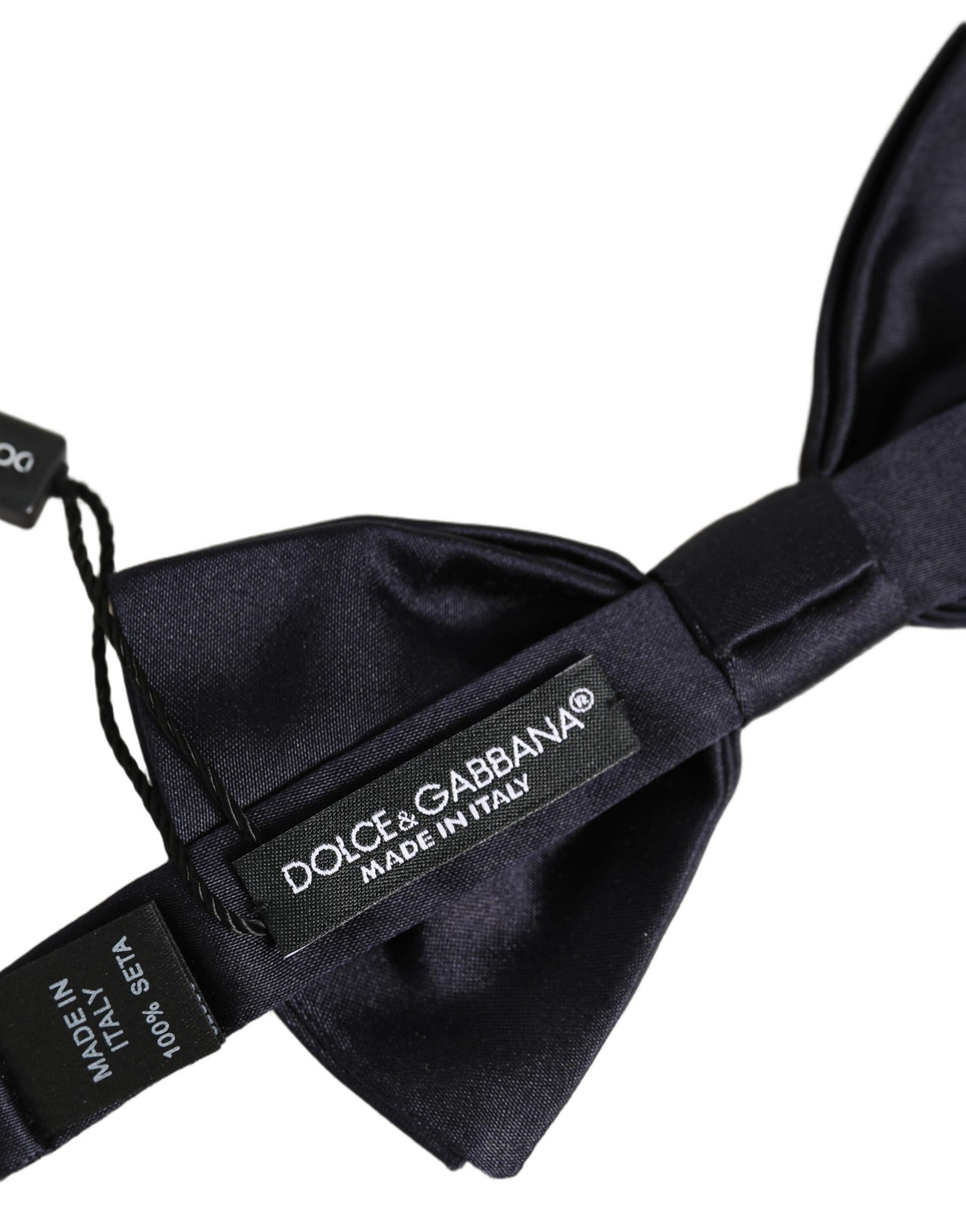 Elevate your elegance with the Dolce & Gabbana Men Black Silk Adjustable Neck Papillon Bow Tie, a symbol of exquisite craftsmanship and timeless sophistication, perfect for any distinguished occasion.