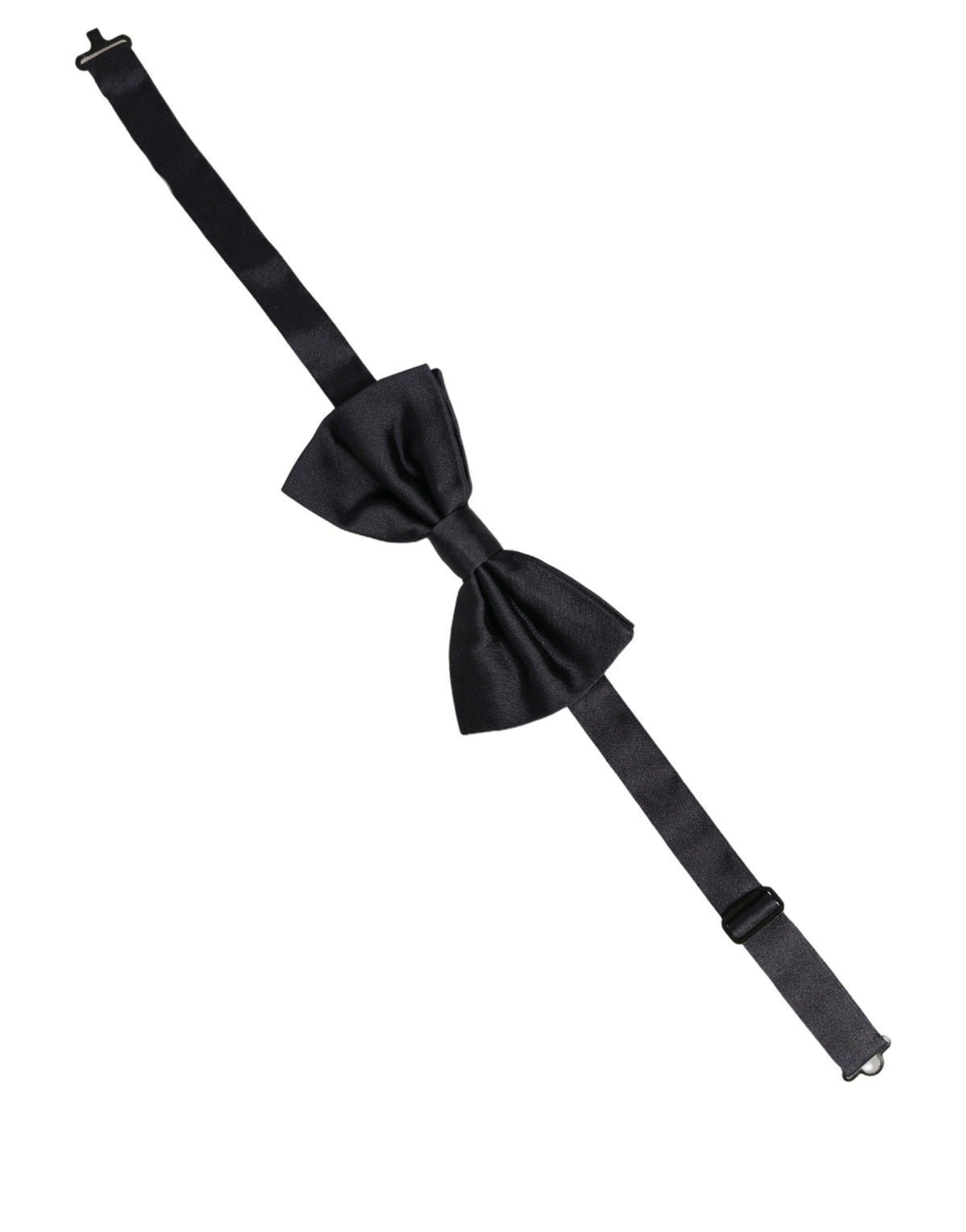 Elevate your formal attire with the Dolce & Gabbana Men Black Silk Adjustable Neck Papillon Bow Tie, a symbol of exquisite craftsmanship and timeless elegance.