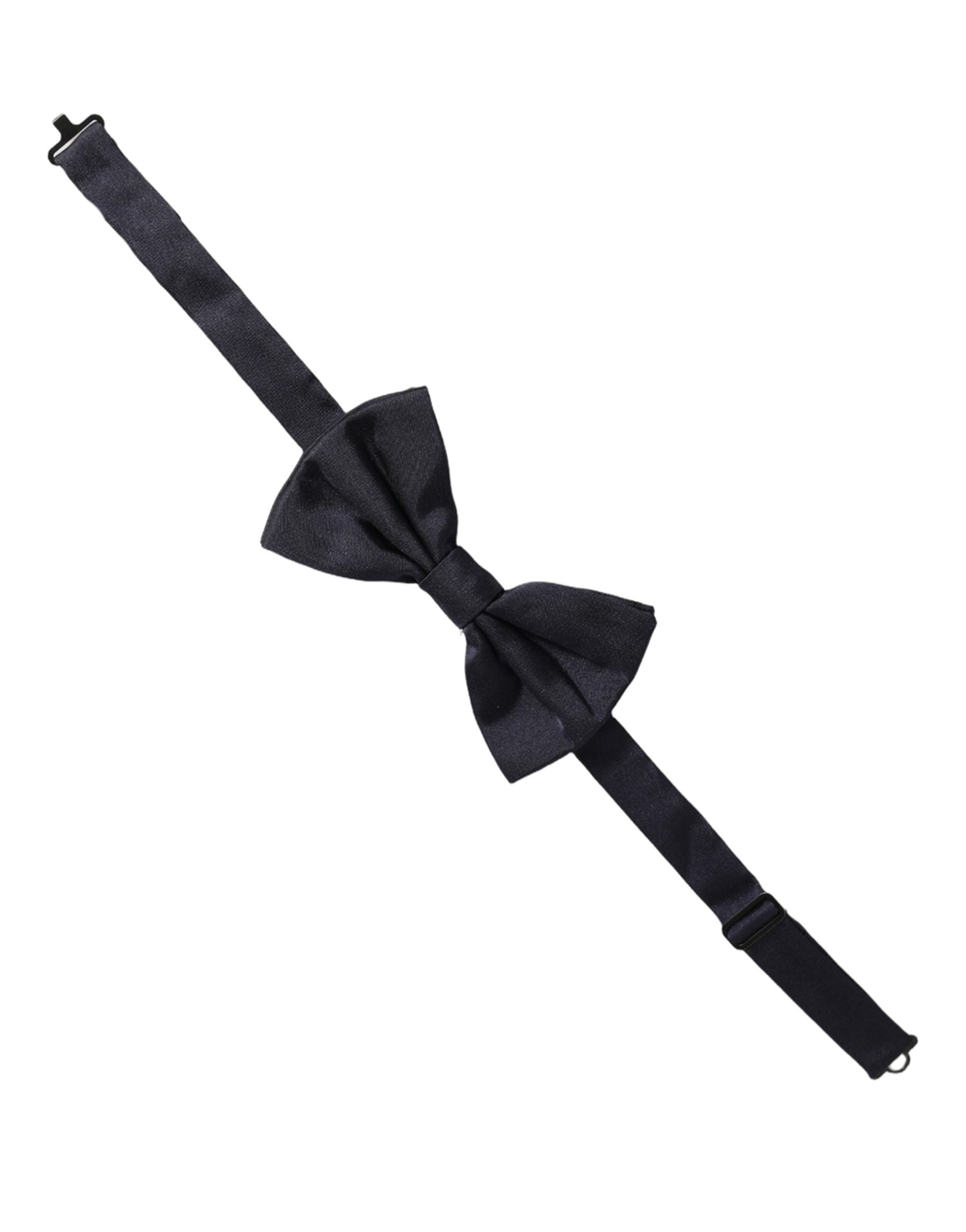 Dolce & Gabbana Dark Blue Silk Bow Tie - Exquisite Luxury