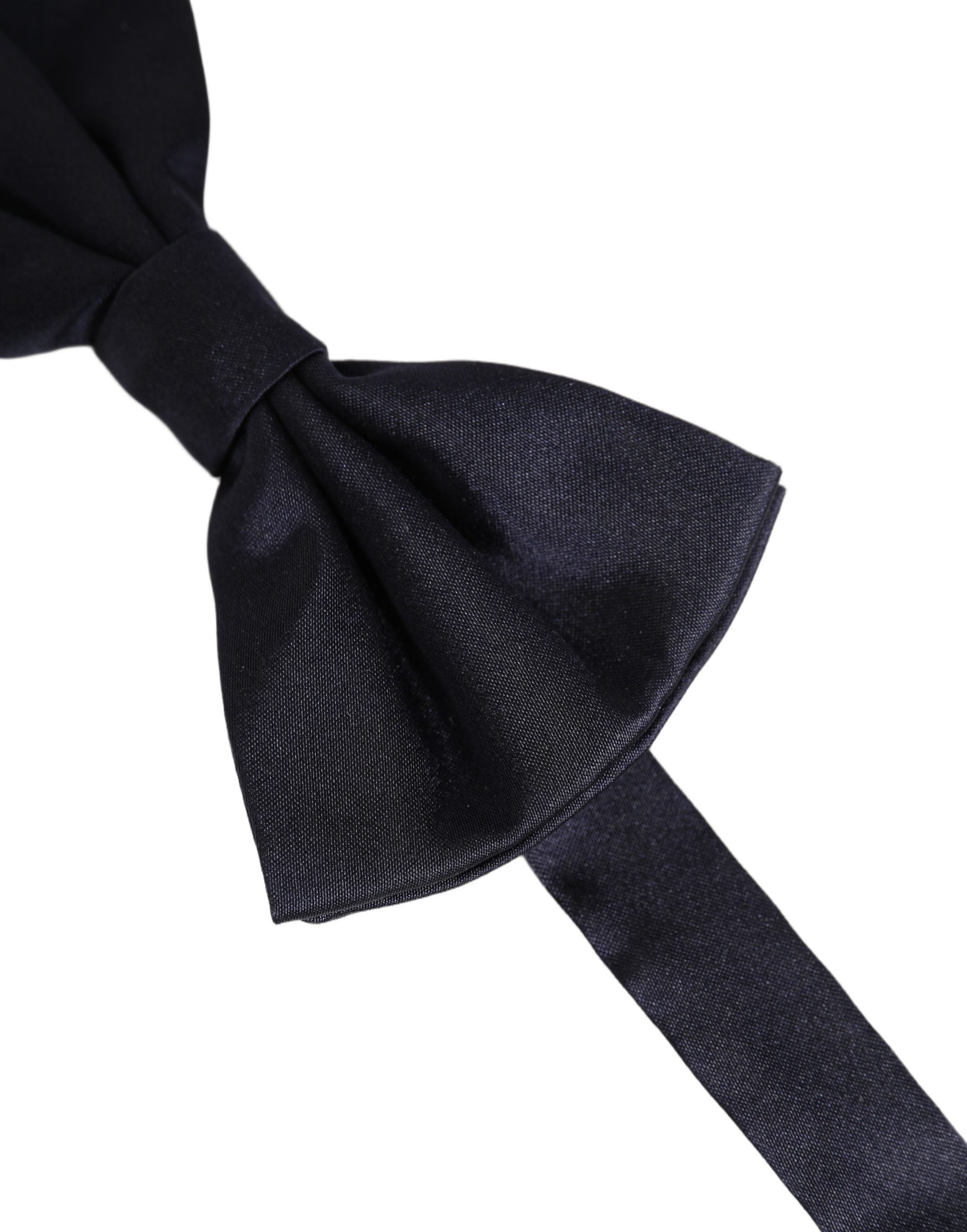 Dolce & Gabbana Dark Blue Silk Bow Tie - Exquisite Luxury Accessory