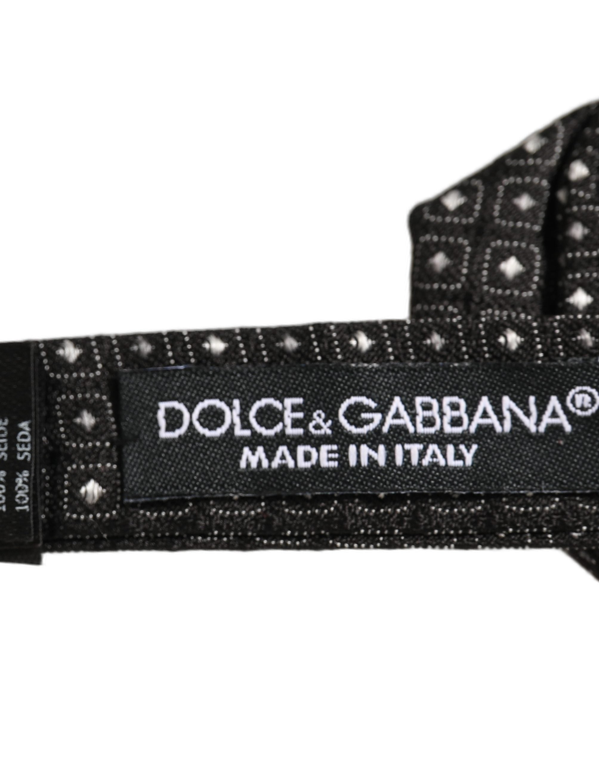Dolce & Gabbana Black Polka Dot Silk Bow Tie - Exquisite Luxury