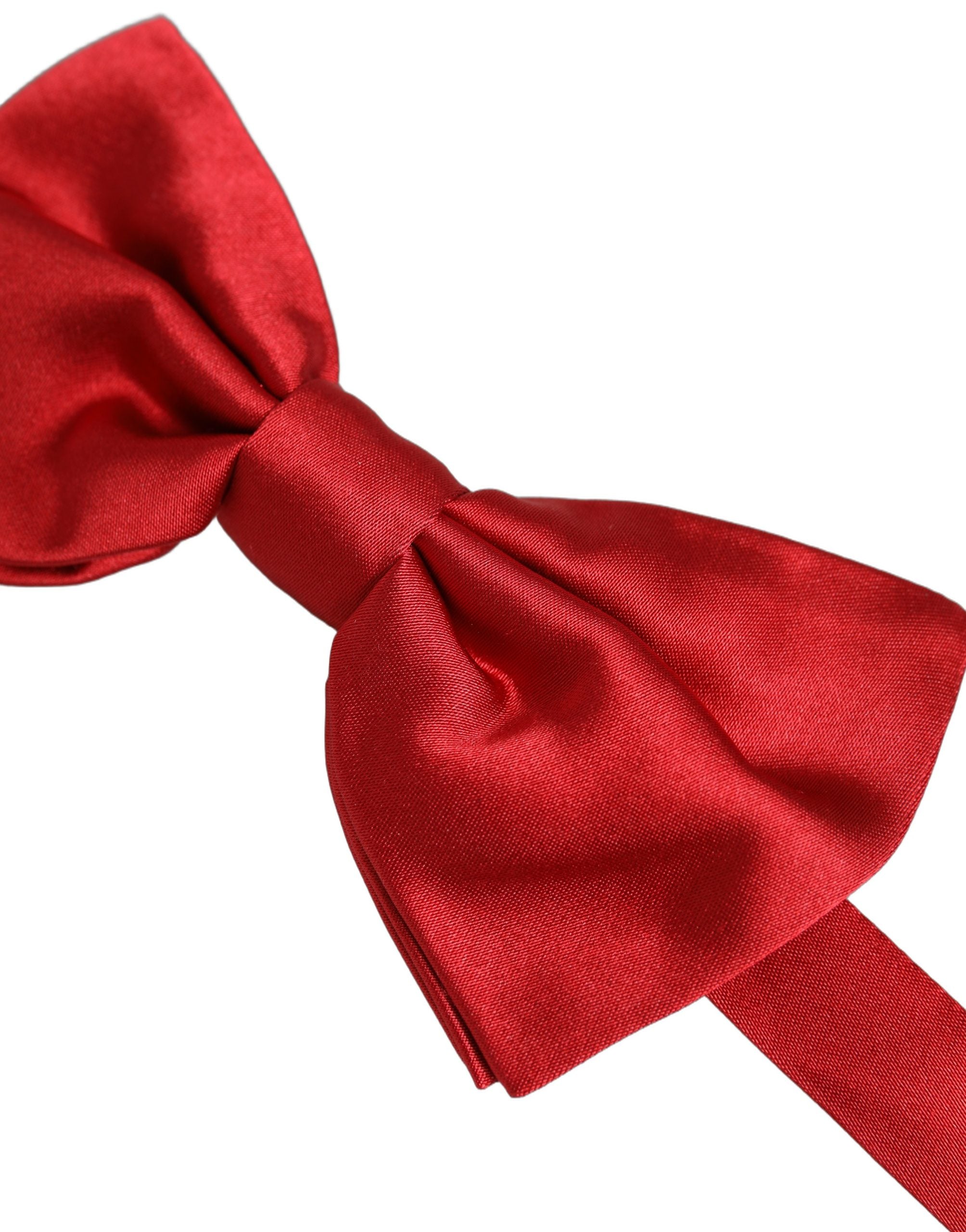 Dolce & Gabbana Red Silk Bow Tie - Exquisite Luxury Accessory