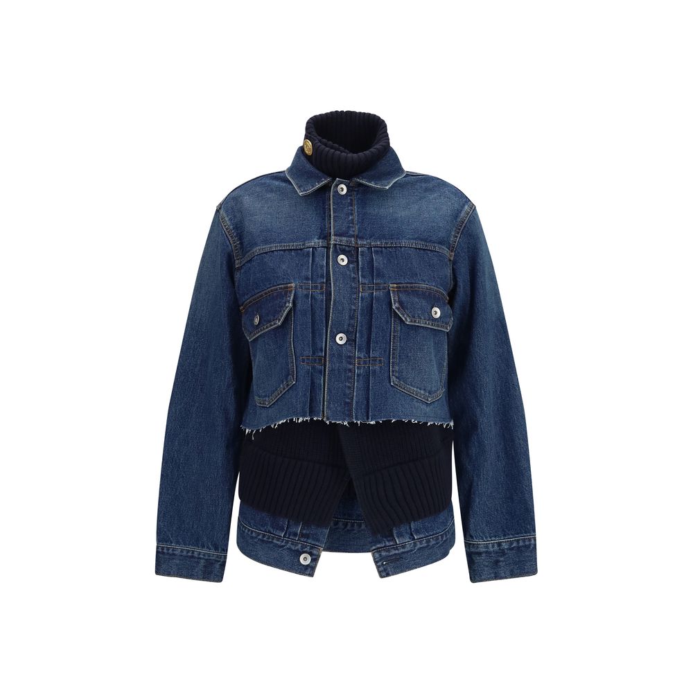 Elevate your style with the Sacai Blue Cotton Denim Jacket from the AW26 collection, a luxurious blend of craftsmanship and contemporary design, perfect for any discerning wardrobe.