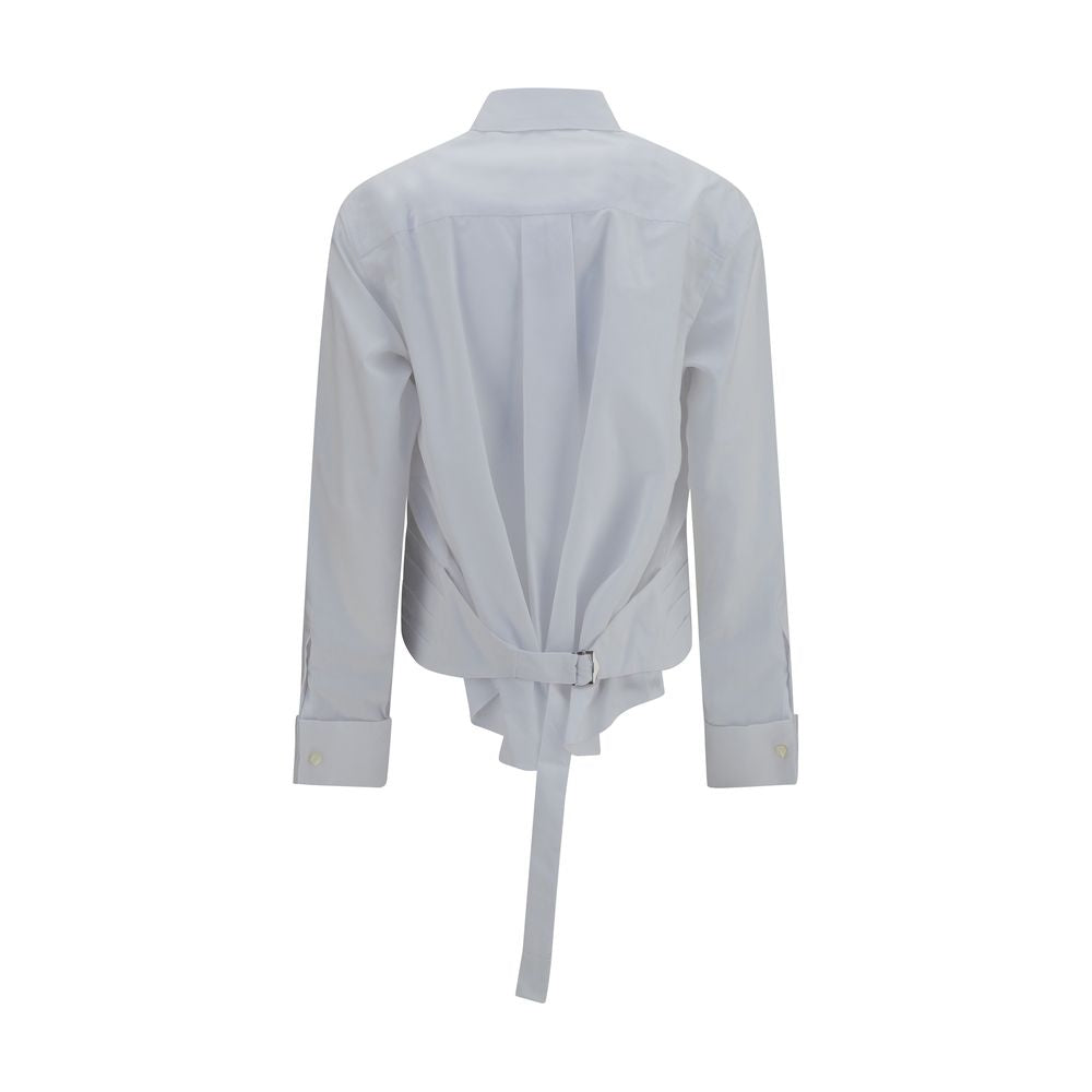 Elevate your wardrobe with the Sacai White Cotton Dress Shirt, a luxurious blend of comfort and sophistication, perfect for timeless elegance and modern allure.
