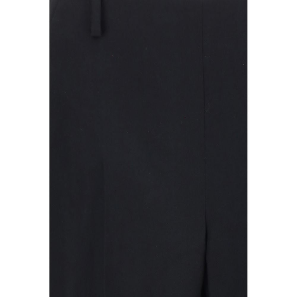 Khaite Black Casual Pants - Timeless Elegance in Linen Blend