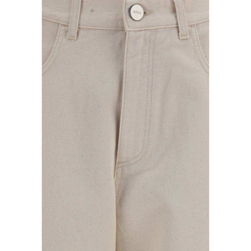 Experience the essence of luxury with Rohe Beige Cotton Straight-Leg Jeans, crafted from pure raw cotton for timeless elegance and effortless style in every step.
