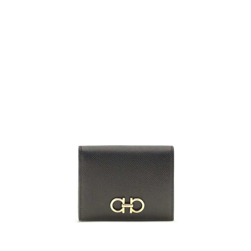 Ferragamo Black Calf Leather Wallet - Timeless Luxury Accessory