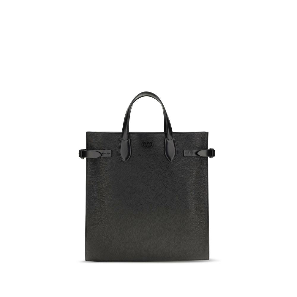 Valentino Garavani Black Calf Leather Shoulder Bag - Timeless Elegance