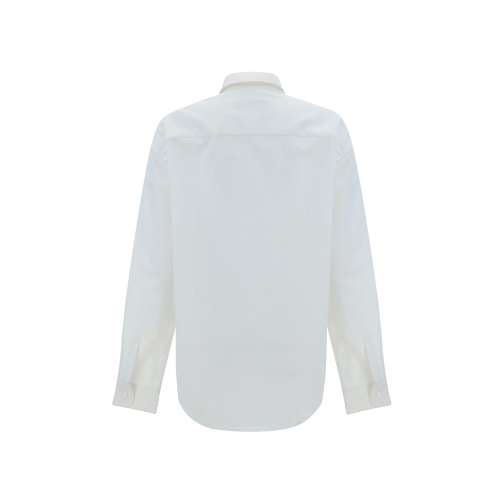 Ami Paris White Cotton Dress Shirt - Timeless Luxury Elegance