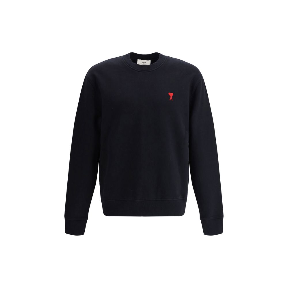 Ami Paris Black Cotton Sweatshirt - Timeless Luxury Essential
