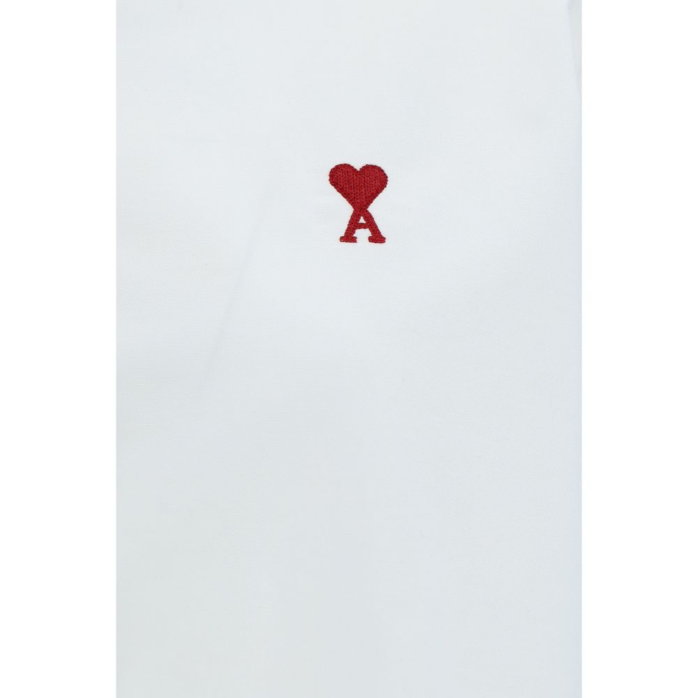 Ami Paris White Cotton Dress Shirt - Timeless Luxury Elegance