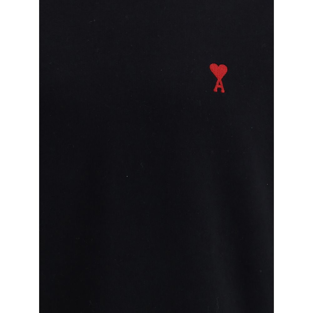Ami Paris Black Cotton Sweatshirt - Timeless Luxury Essential