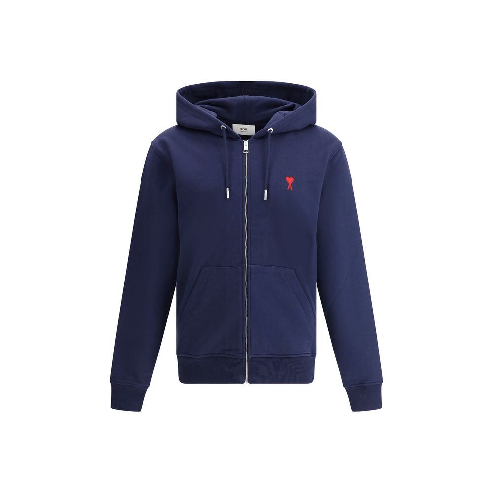 Ami Paris Blue Cotton Sweatshirt - Elevate Your Luxe Casual Style