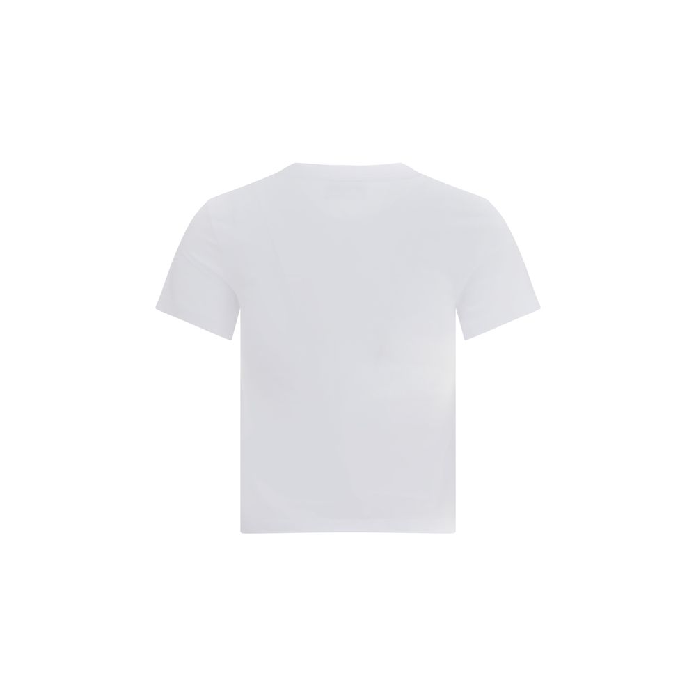 Elevate your wardrobe with the Ami Paris White Cotton T-Shirt, a testament to effortless elegance and contemporary style, crafted for the discerning fashion lover.