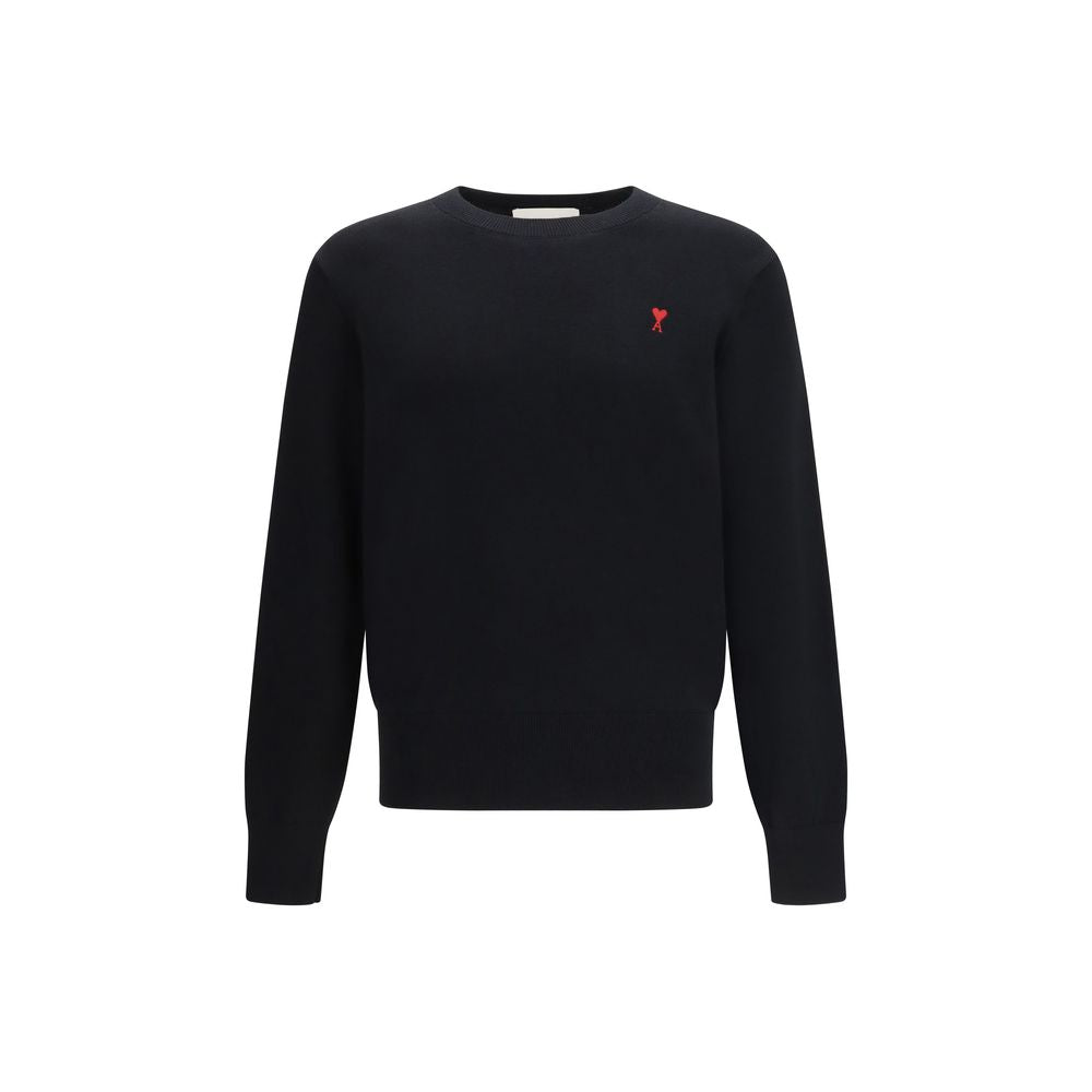 Ami Paris Black Cotton Sweatshirt - Timeless Luxury Essential