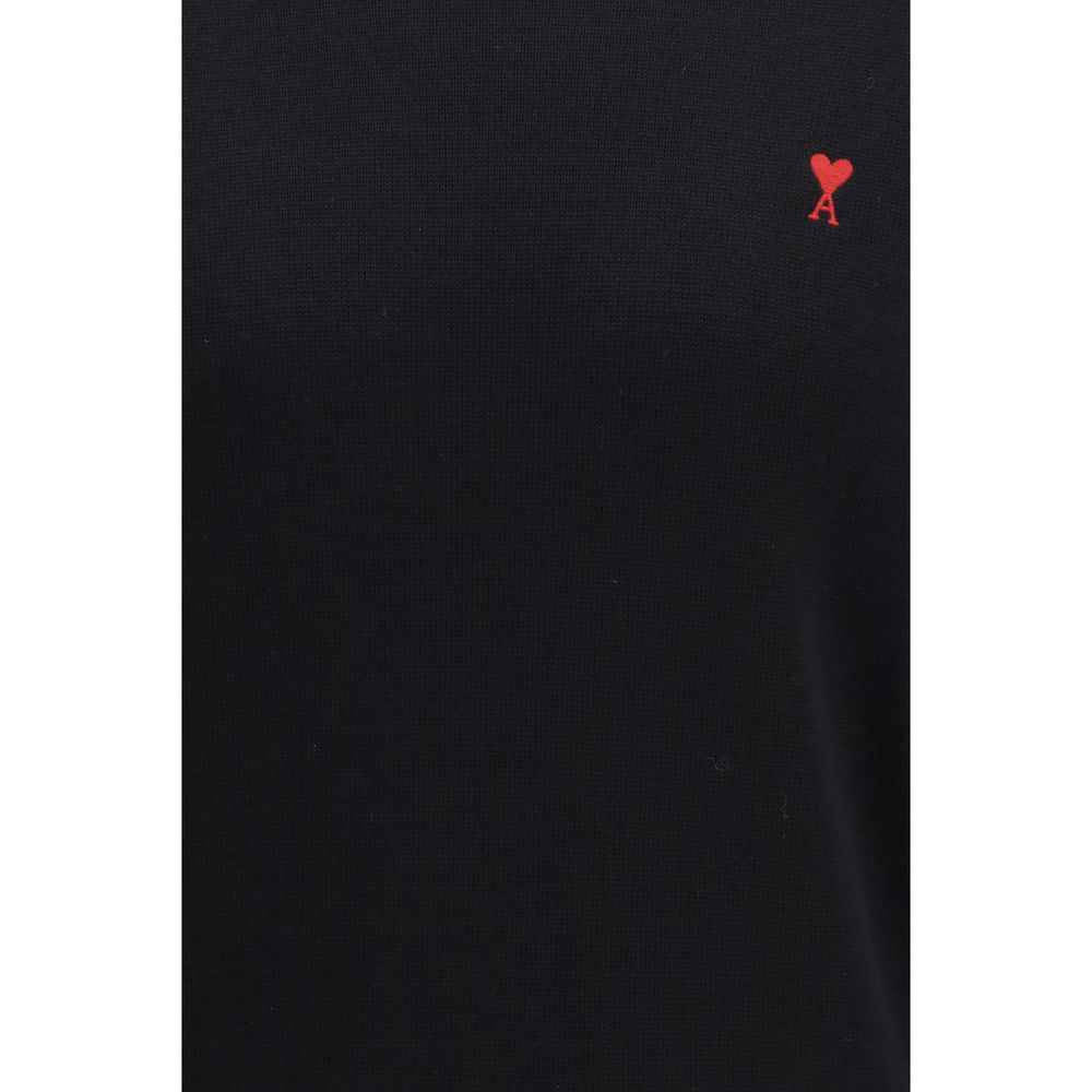 Ami Paris Black Cotton Sweatshirt - Timeless Luxury Essential
