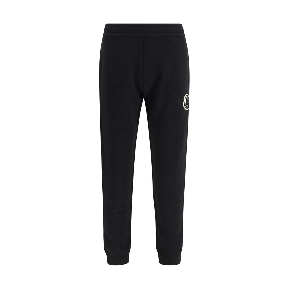 Moncler Black Cotton Athletic Pants - Luxury Sporty Elegance