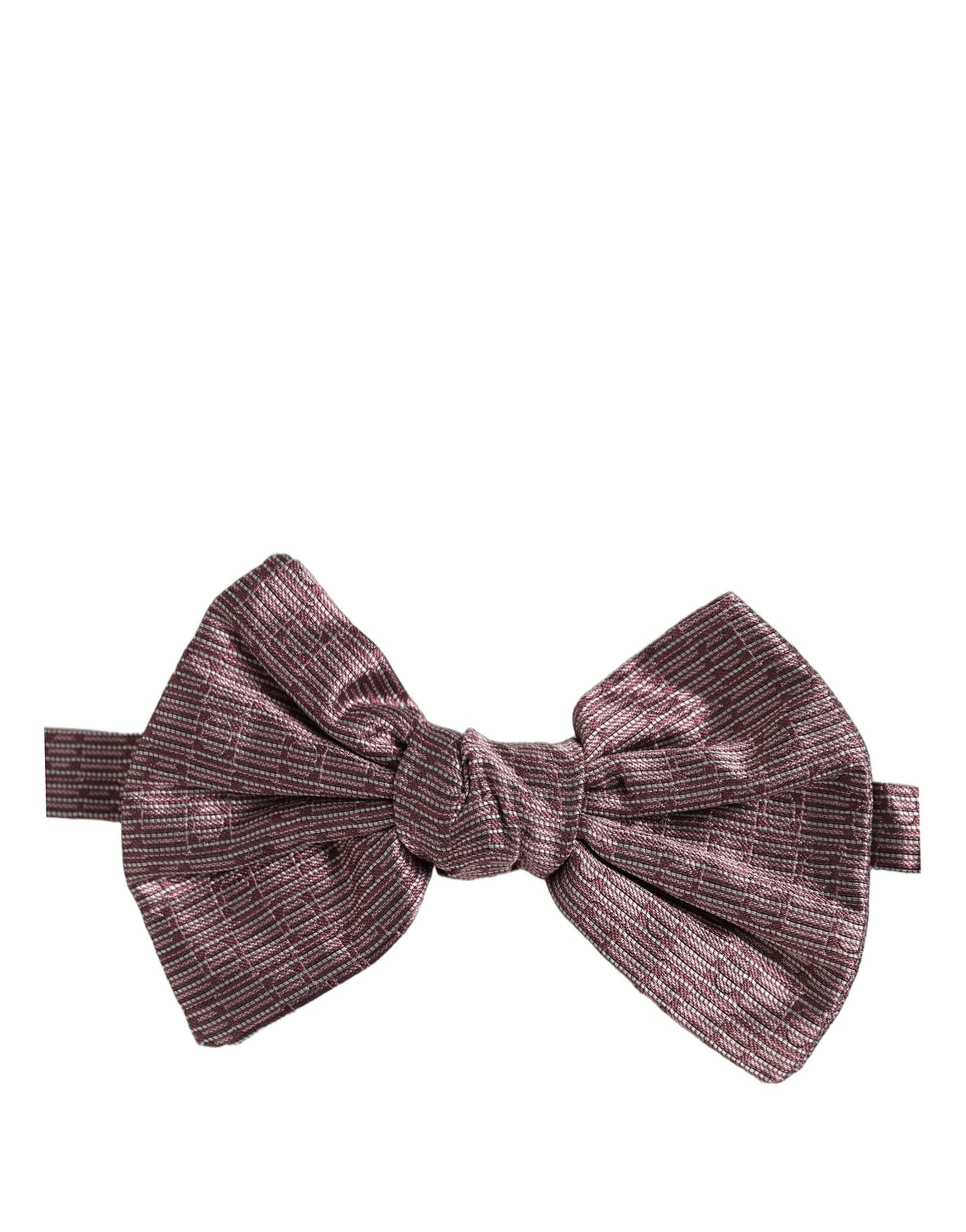 Dolce & Gabbana Maroon Silk Bow Tie - Timeless Elegance