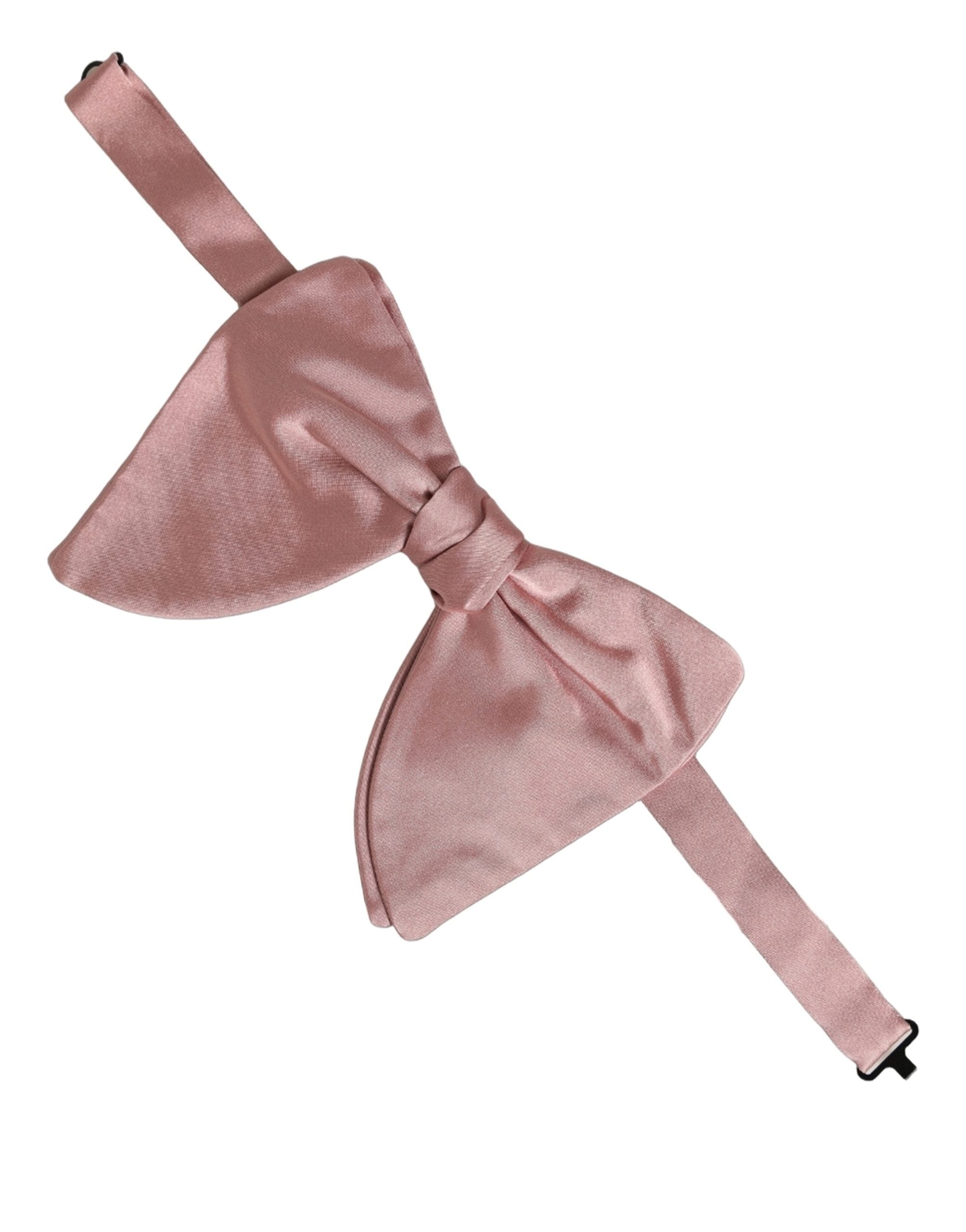 Dolce & Gabbana Silk Pink Bow Tie - Exquisite Luxury Accessory