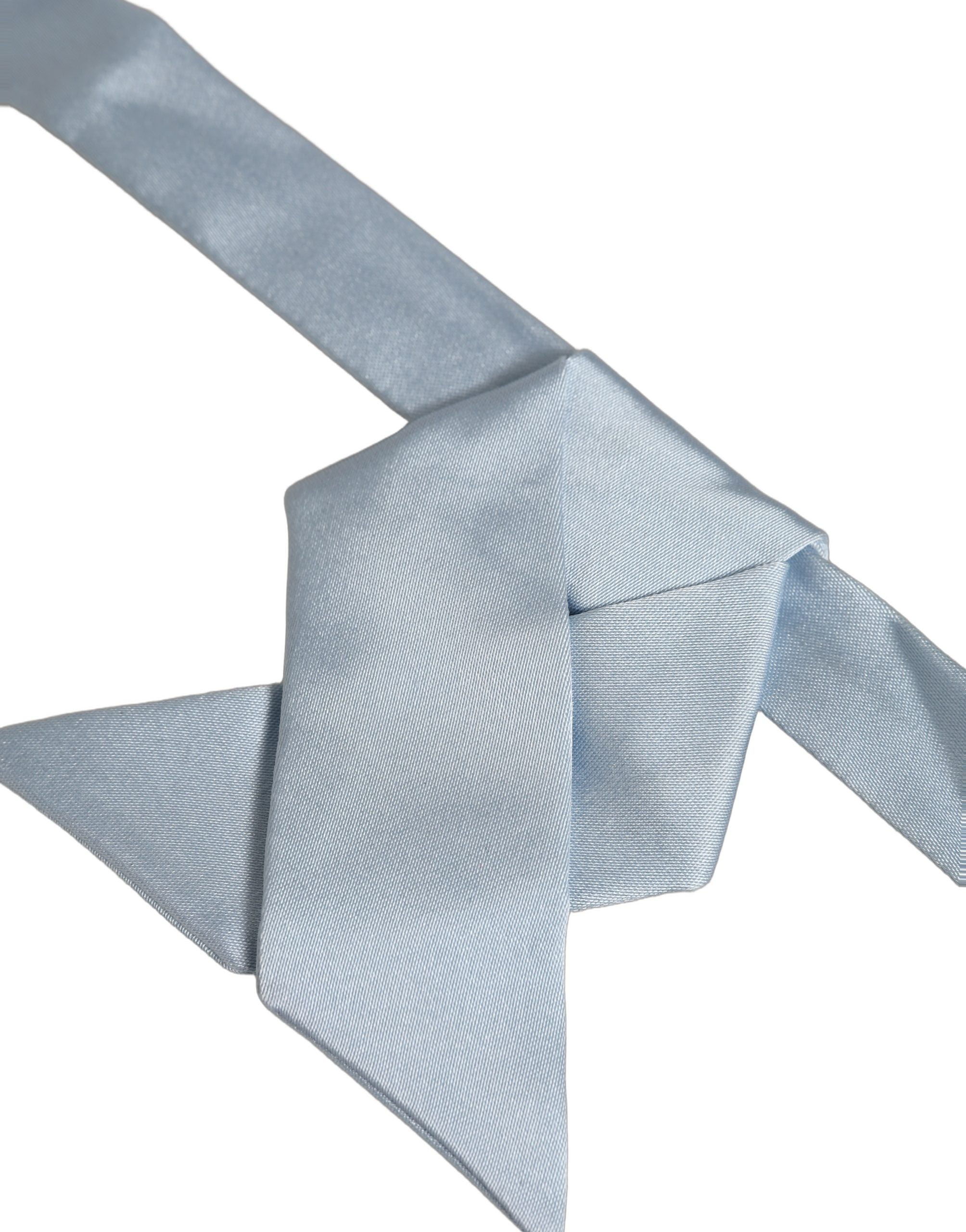 Dolce & Gabbana Light Blue Silk Bow Tie - Luxurious Elegance