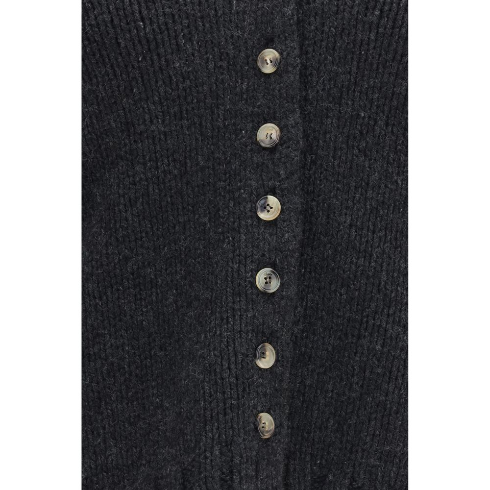 Khaite Gray Cashmere Cardigan - Timeless Luxury Redefined
