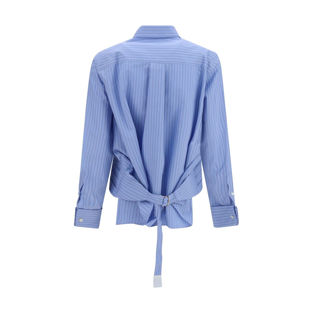 Elevate your style with the Sacai Blue Cotton Pattern Shirt from the AW26 collection, a blend of luxurious cotton and polyester that redefines sophistication.