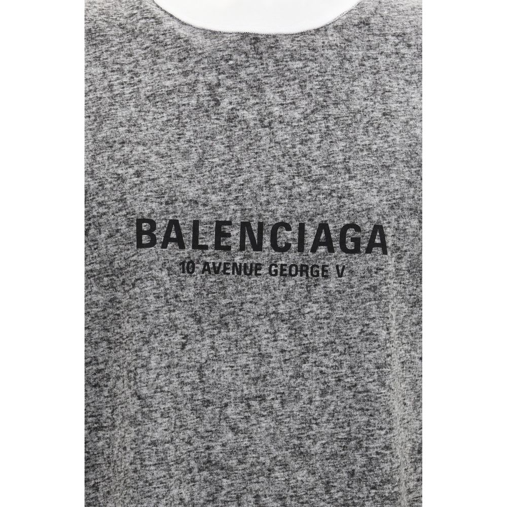 Balenciaga Gray Cotton T-Shirt - Timeless Luxury for All