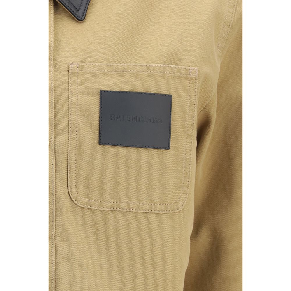 Balenciaga Beige Cotton Full-Length Jacket - Timeless Luxury Elegance