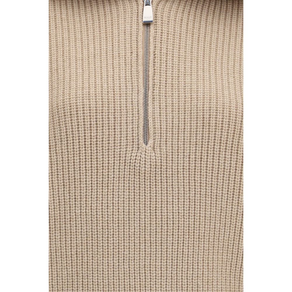Indulge in the Malo Beige Cashmere Polo Shirt, a masterpiece of exquisite craftsmanship and luxurious cashmere, perfect for elevating your sophisticated style.