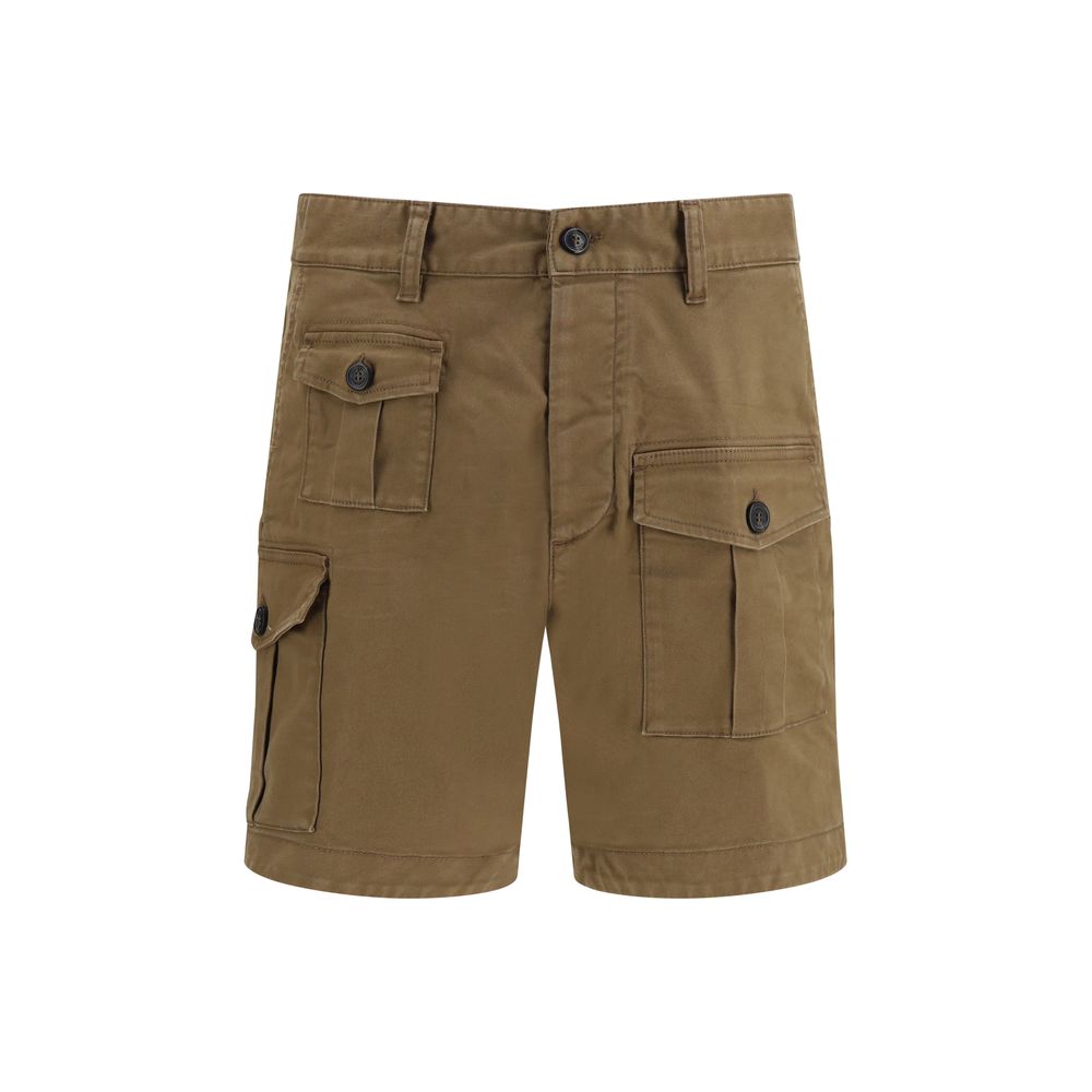 Dsquared² Brown Cotton Bermuda Shorts - Luxury Utility Redefined