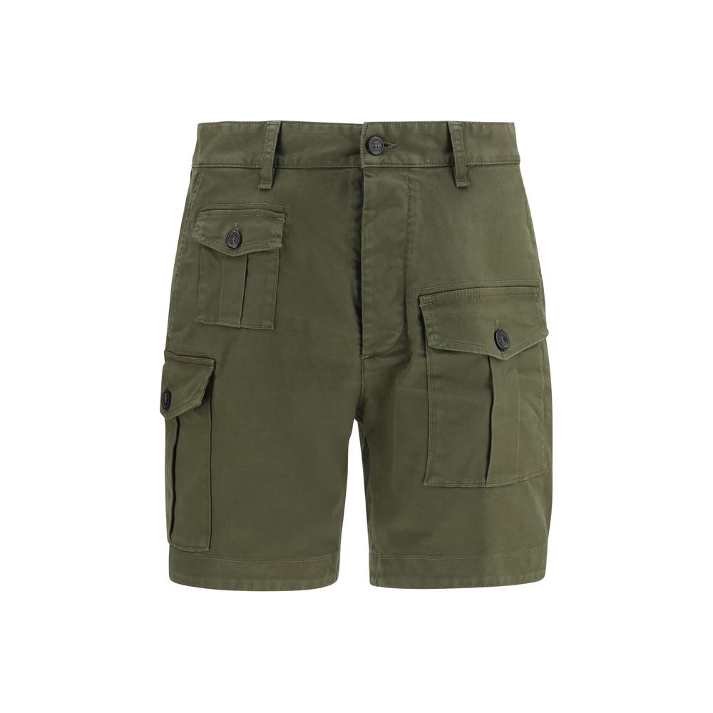 Experience the sublime craftsmanship of Dsquared² Bicolor Cotton Bermuda Shorts, where exquisite utility meets elegance, perfect for the discerning individual.