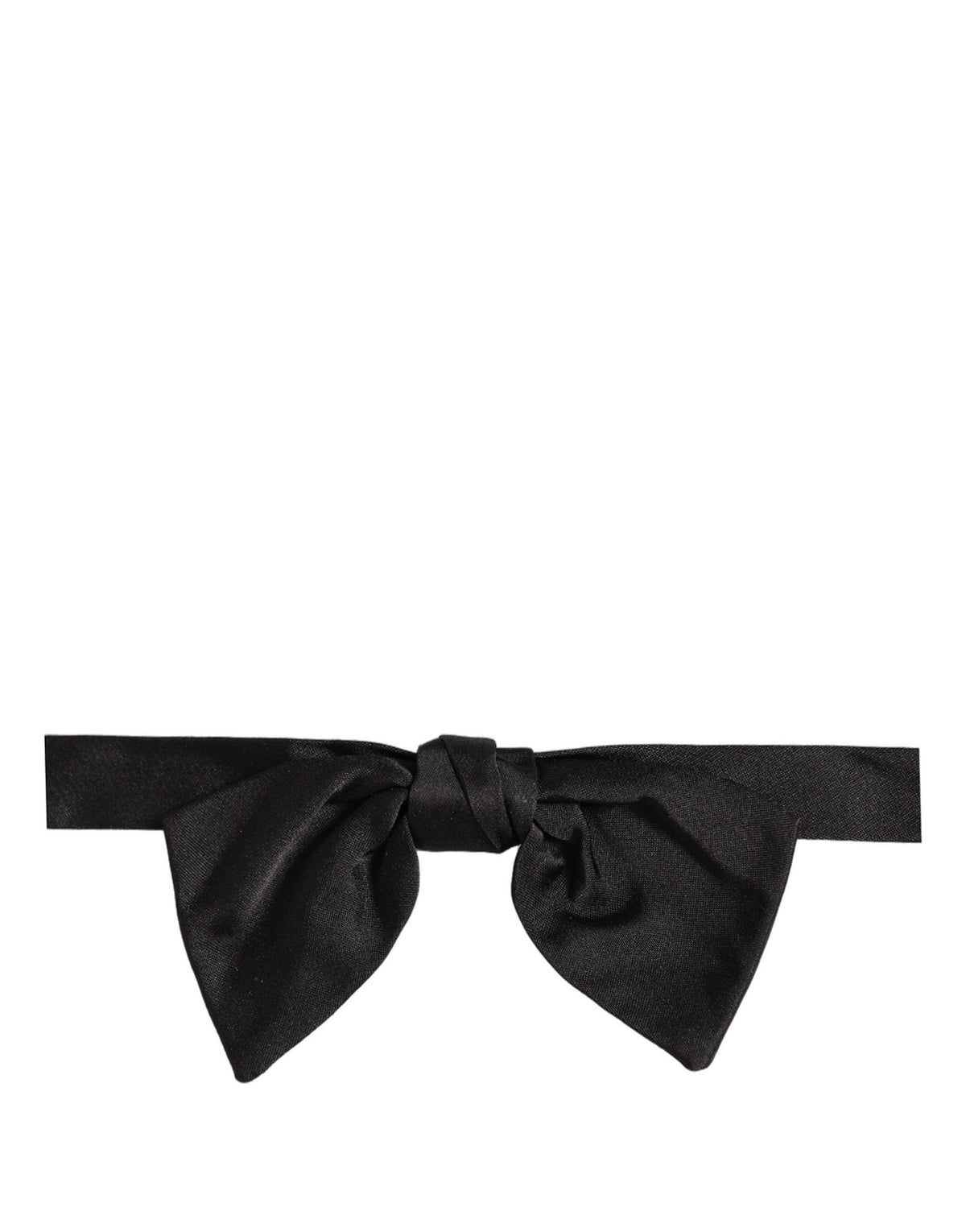 Dolce & Gabbana Black Silk Bow Tie - Timeless Elegance Unveiled