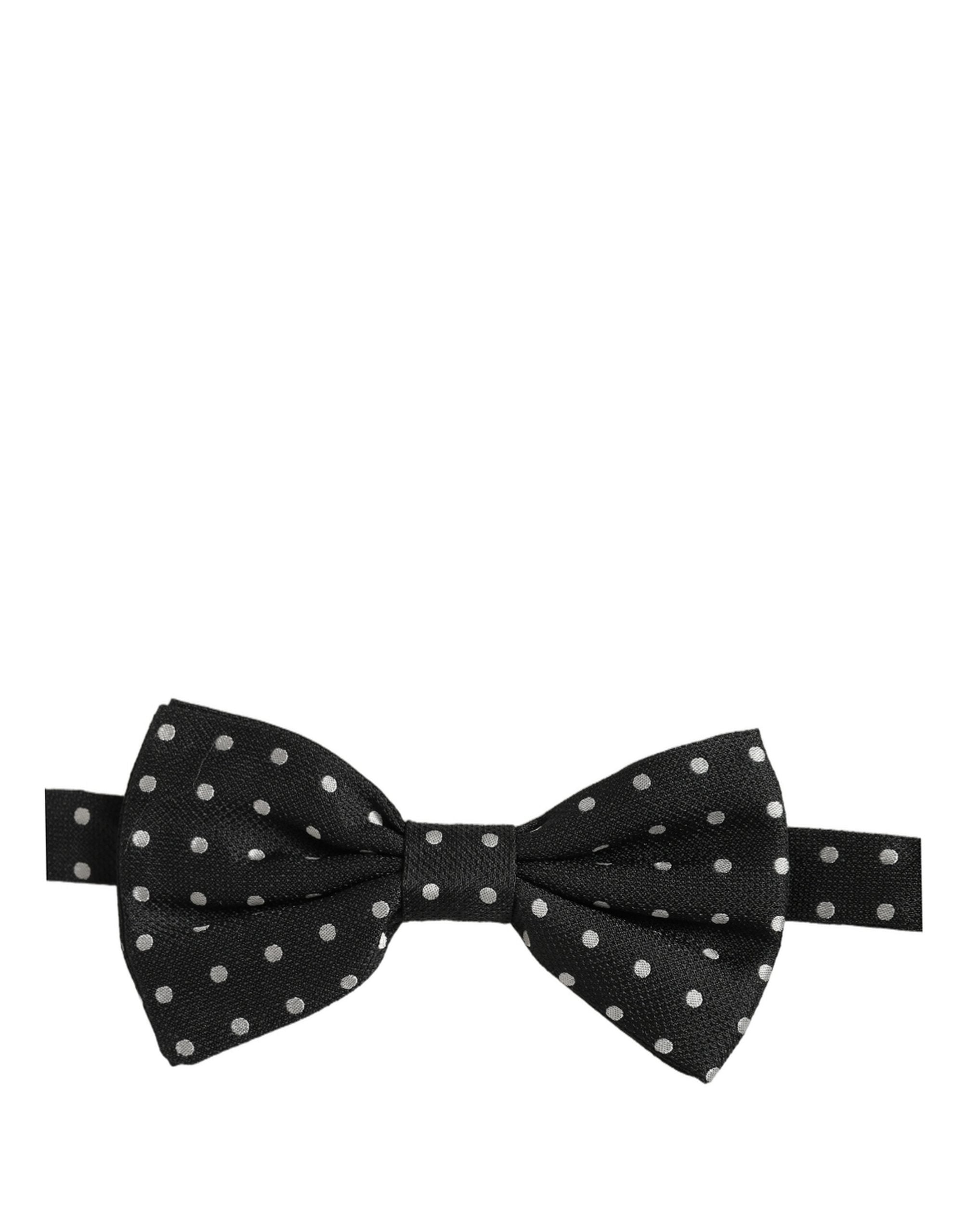 Dolce & Gabbana Polka Dot Silk Bow Tie - Timeless Elegance