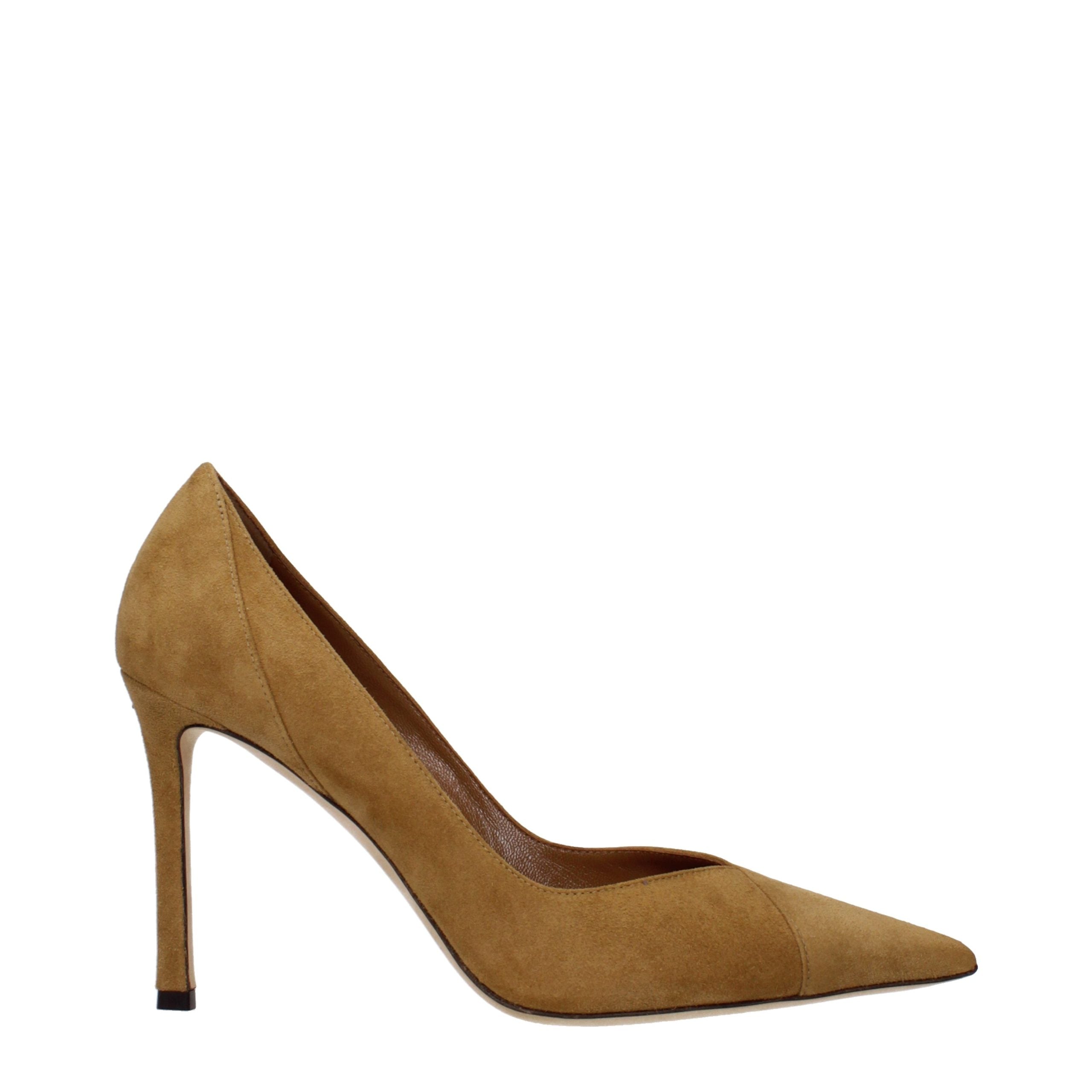 Jimmy Choo High Heel Pumps - Exquisite Brown Suede Elegance