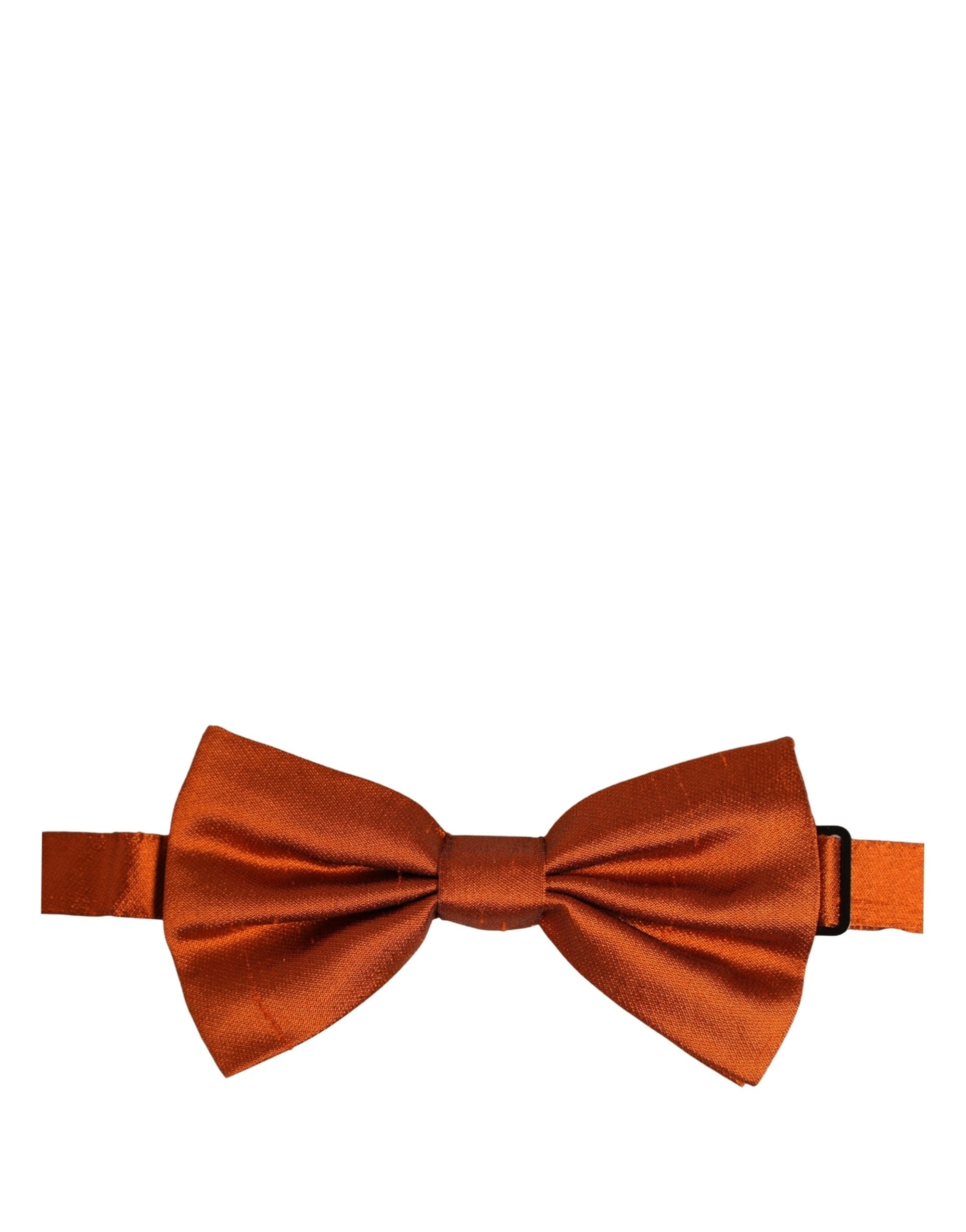 Dolce & Gabbana Silk Bow Tie - Timeless Elegance in Orange