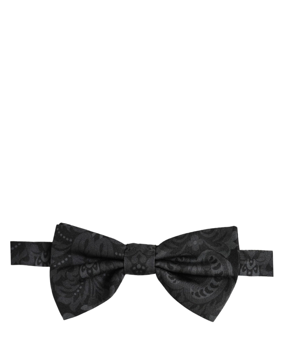 Elevate your elegance with the Dolce & Gabbana Black Paisley Silk Bow Tie, a timeless accessory embodying Italian craftsmanship and luxurious sophistication for unforgettable moments.