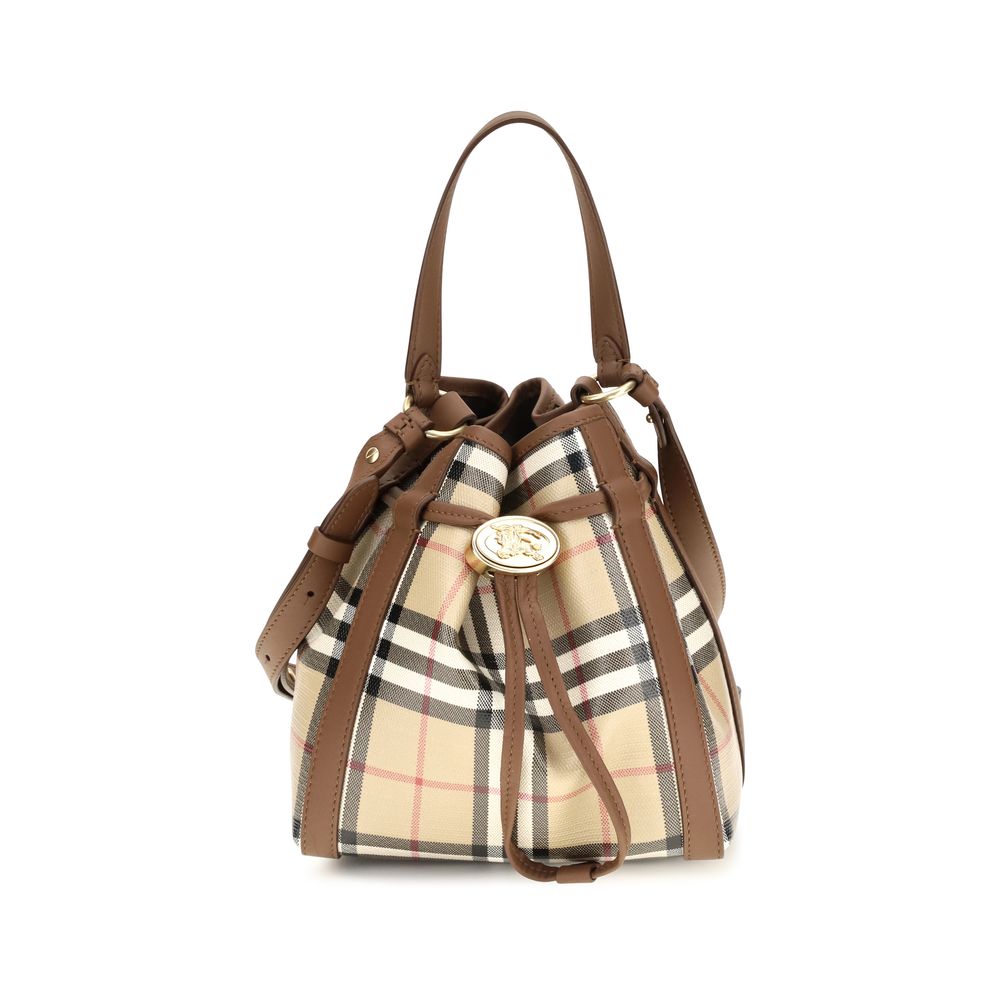 Burberry Beige Calf Leather Bucket Bag - Timeless Luxury Redefined