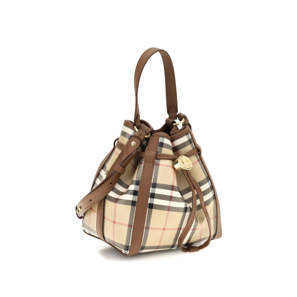 Burberry Beige Calf Leather Bucket Bag - Timeless Luxury Redefined