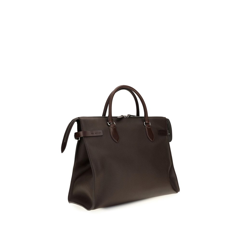 Valentino Garavani Brown Calf Leather Bos Taurus Shoulder Bag