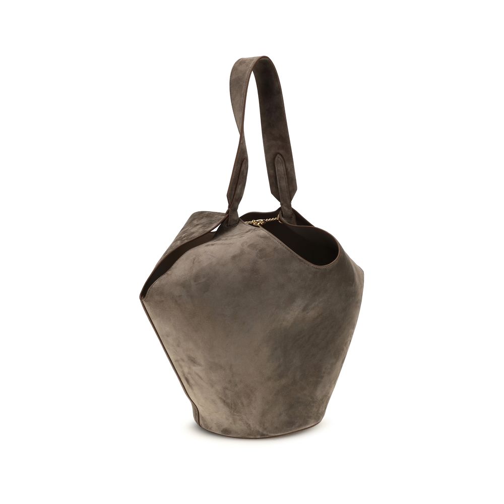Khaite Beige Calf Leather Shoulder Bag - Timeless Luxury Accessory