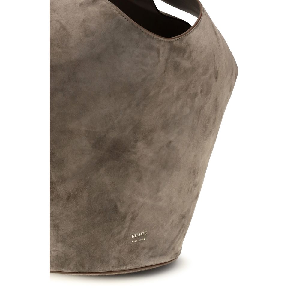 Khaite Beige Calf Leather Bos Taurus Shoulder Bag - Timeless Luxury