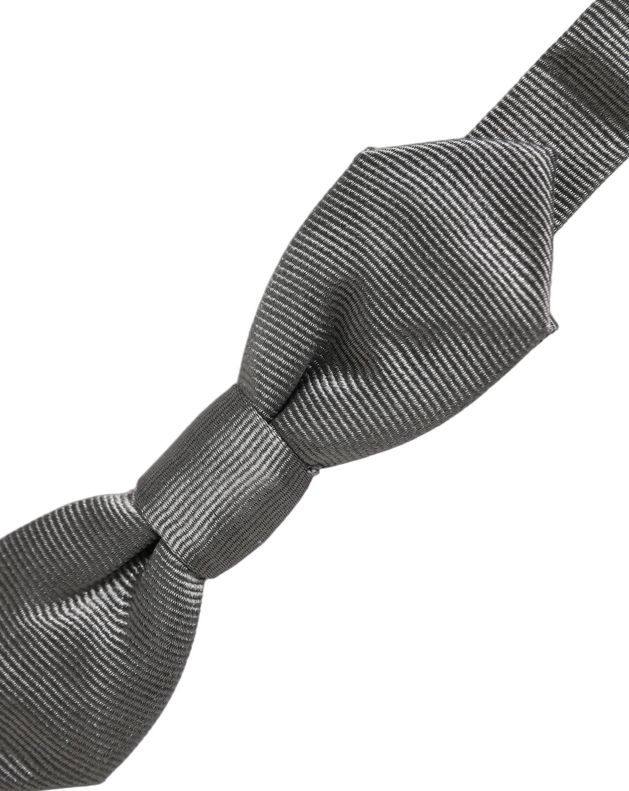 Dolce & Gabbana Silk Bow Tie - Timeless Elegance in Gray