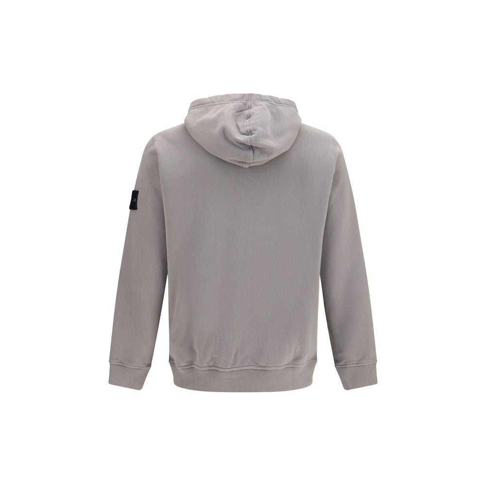Indulge in the Stone Island Gray Cotton Sweatshirt, a timeless blend of comfort and sophistication, featuring exquisite craftsmanship and the iconic Compass logo for a statement of luxury.