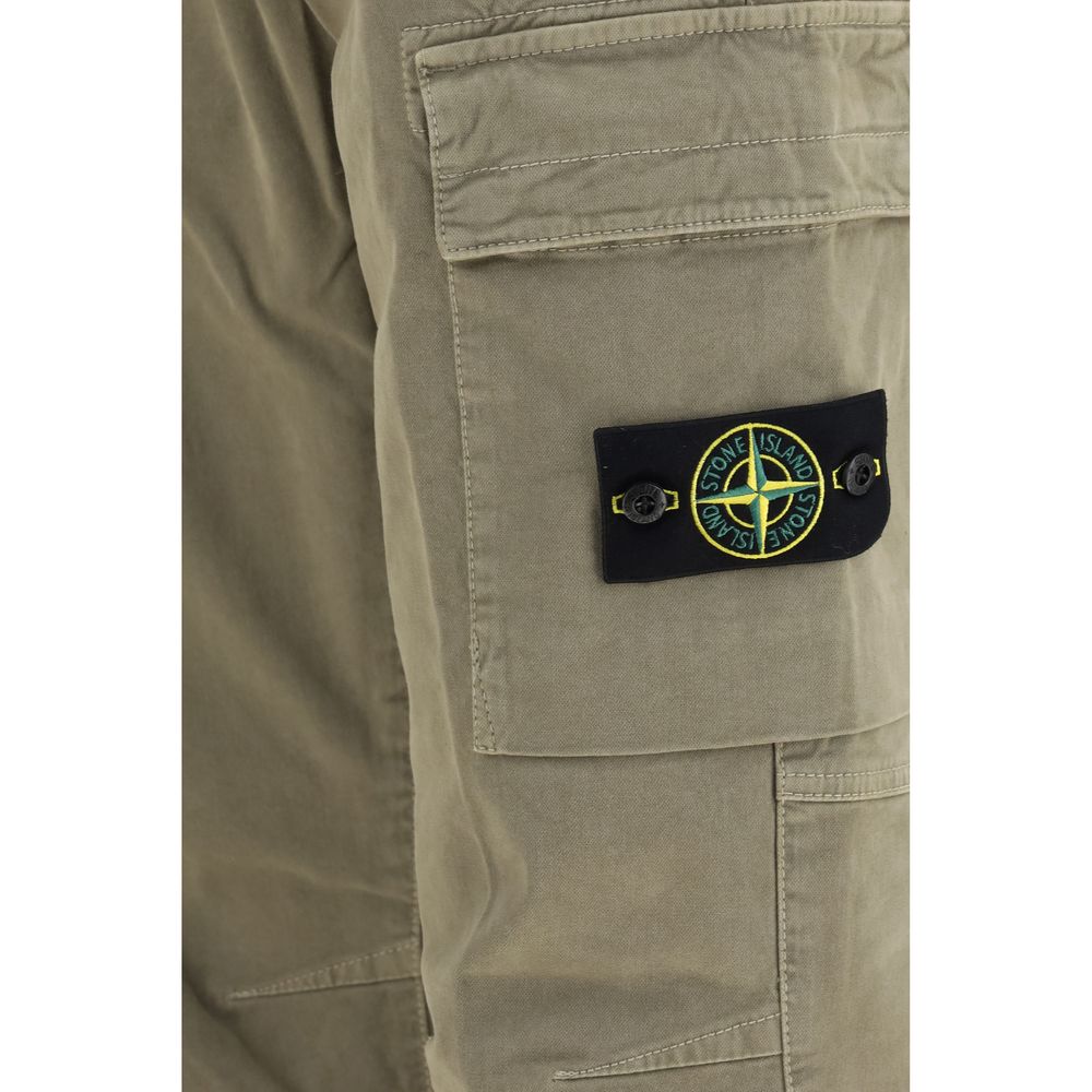 Experience the allure of Stone Island Bicolor Cotton Cargo Pants, crafted from premium materials for effortless elegance and versatility, perfect for the discerning individual.
