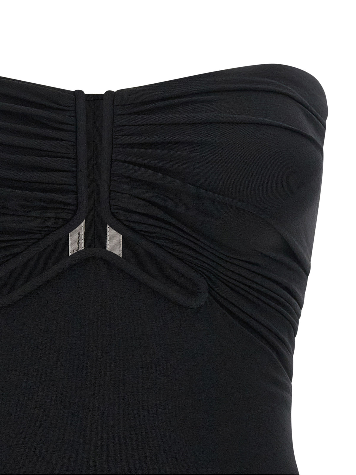 Rick Owens Black Nylon Bustier Top - Luxury Fashion Redefined