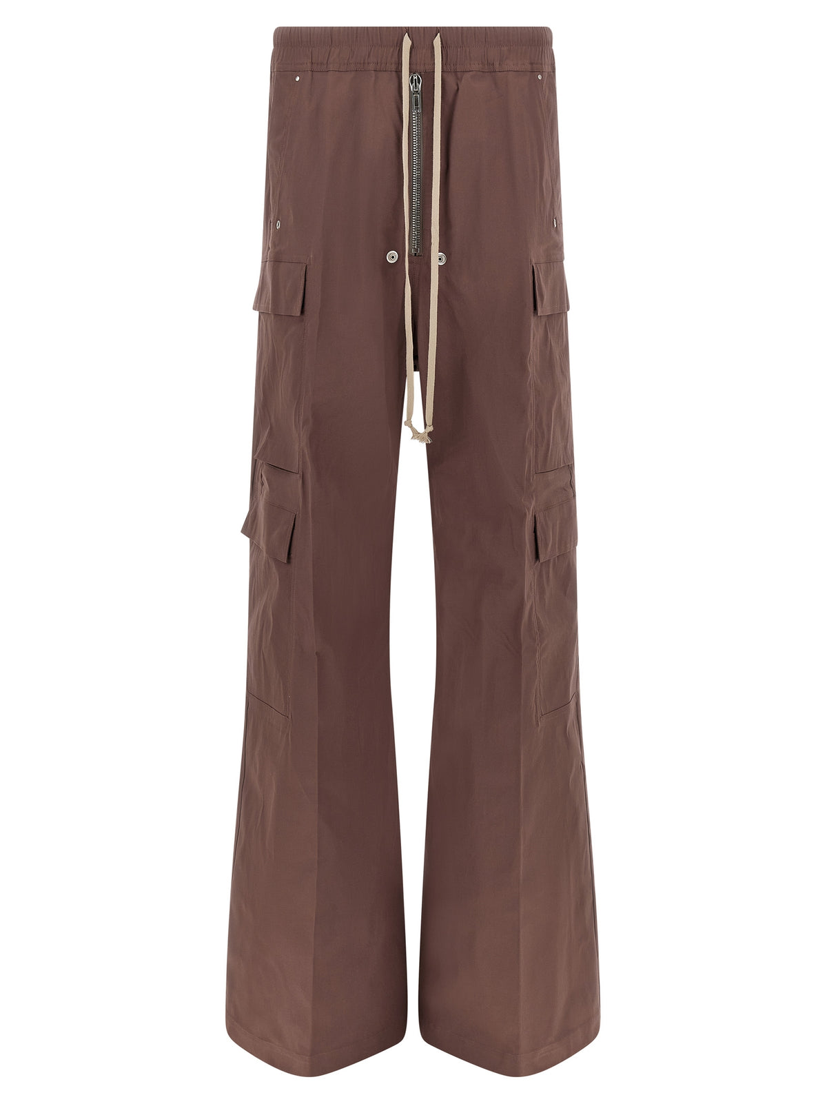 Rick Owens Brown Cotton Flared Pants - Elevate Your Style