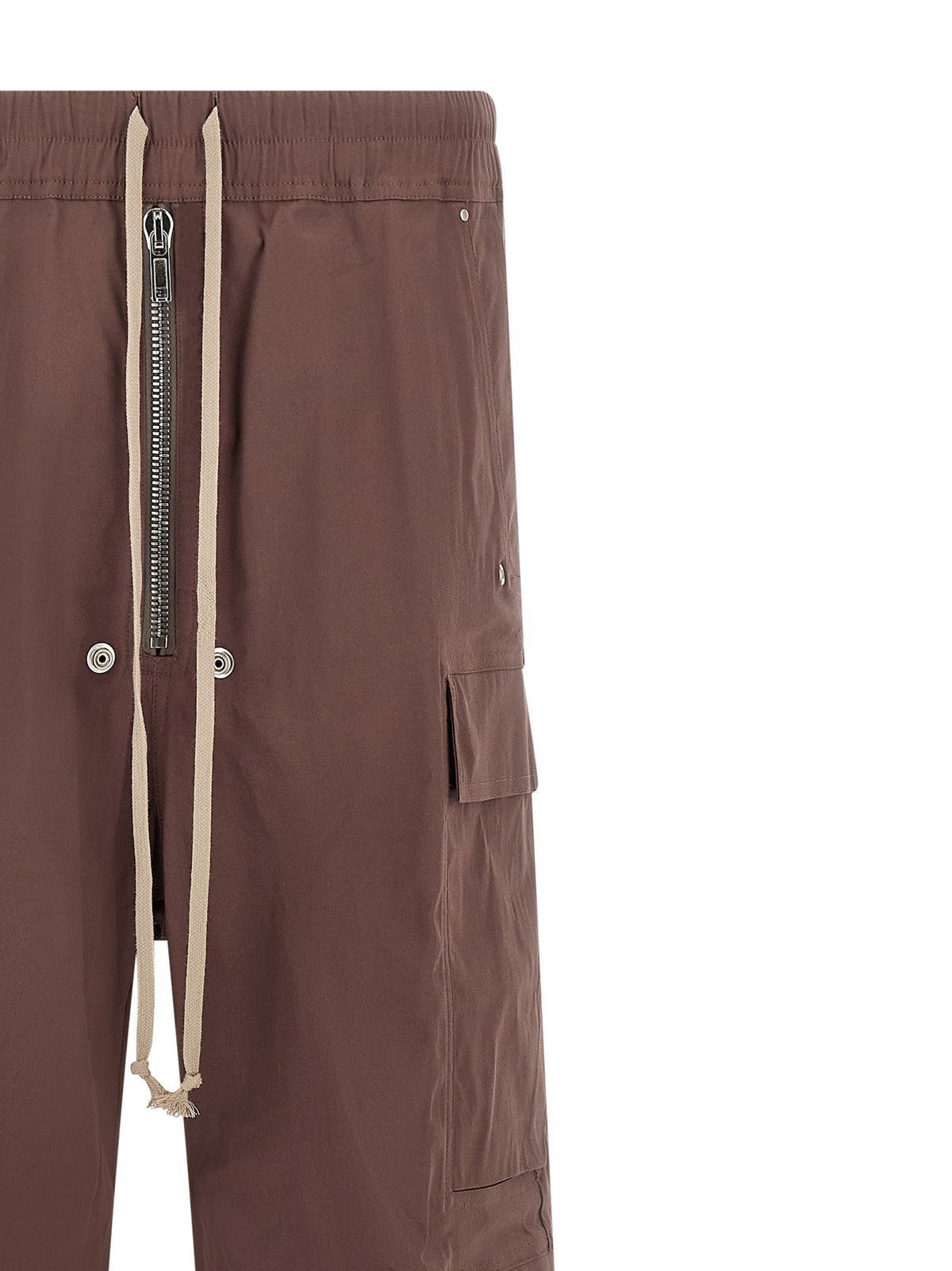 Rick Owens Brown Cotton Flared Pants - Avant-Garde Luxury Fashion