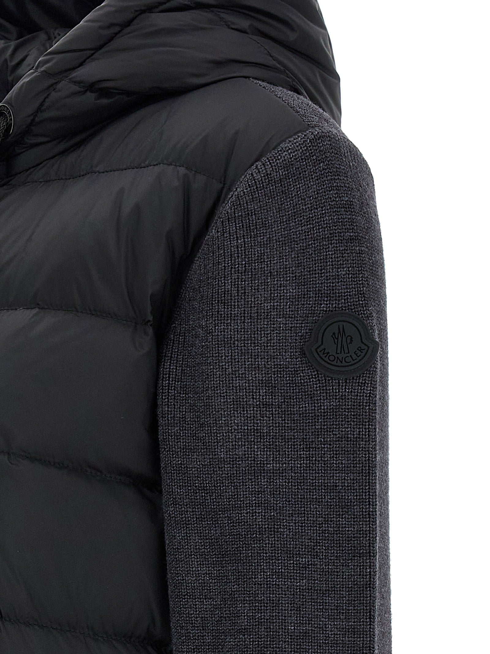Moncler Gray Polyamide Cardigan - Timeless Luxury Essentials
